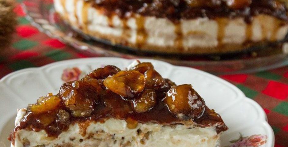 A Delicious Combination of honey and chestnut: Cheesecake